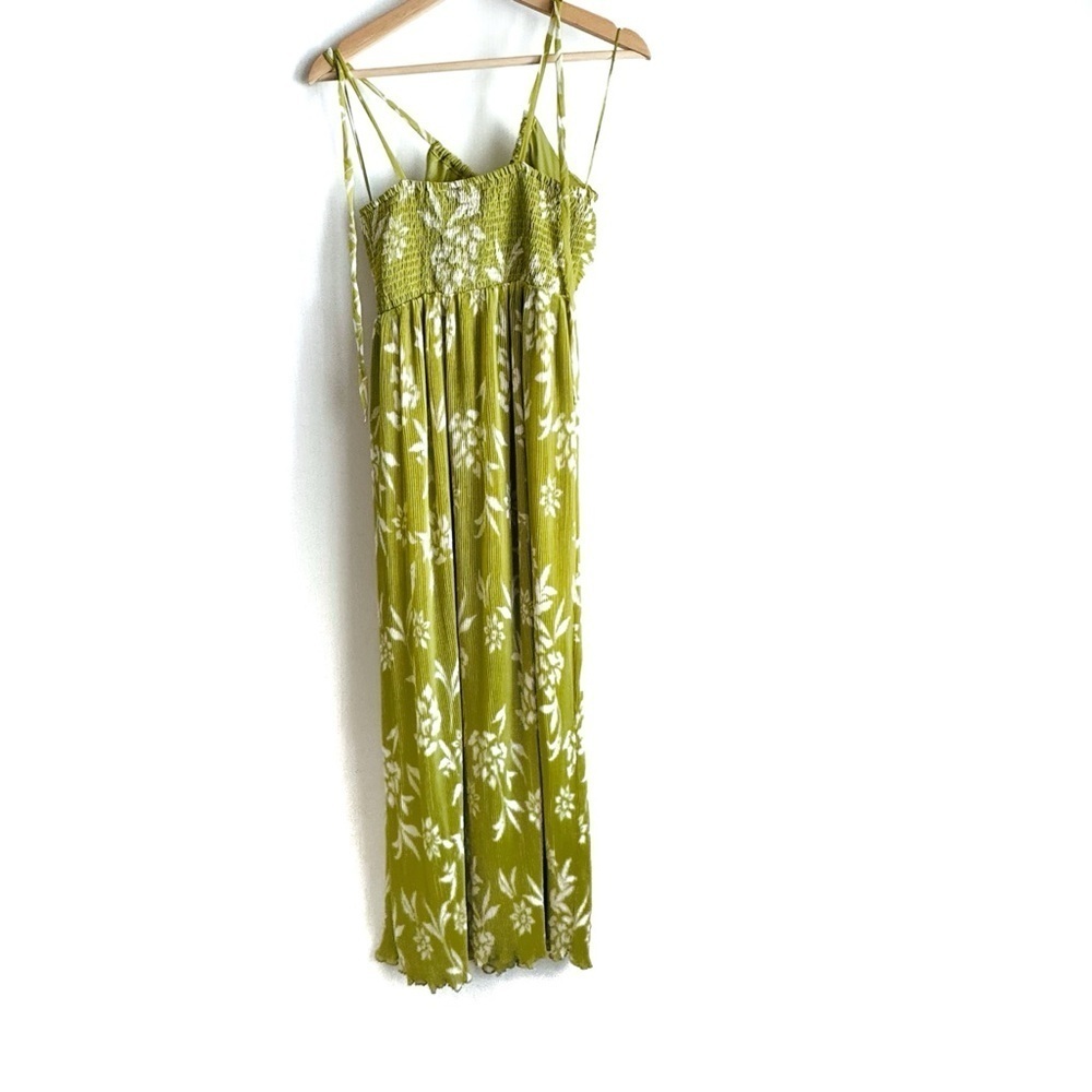 Sincerely Jules lime green tropical floral pattern maxi dress size small - Picture 8 of 9
